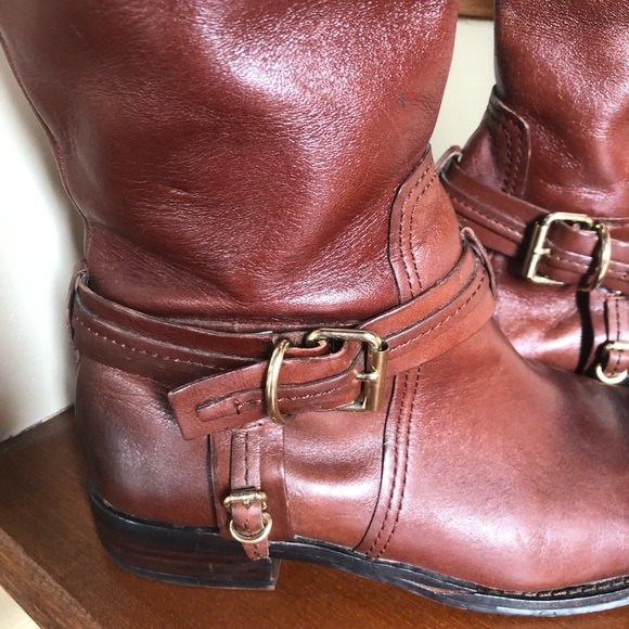 Gorgeous Vince Camuto Brown Leather Riding Boots - Picture 2 of 10